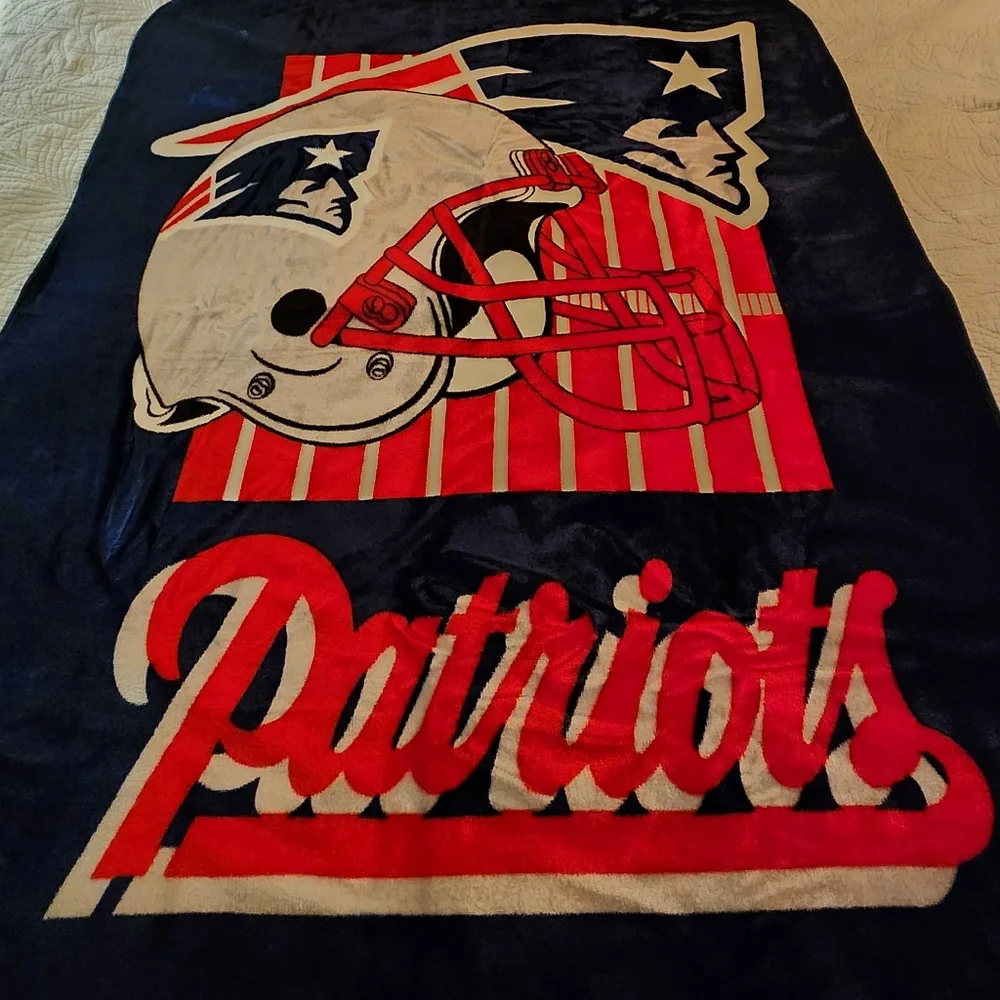 Vintage New England Patriots Pats Throw Blanket By The Northwest‎ Co. Team NFL